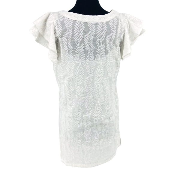 Vineyard Vines Short Sleeve Flutter Em Tunic Dress Ruffle Flutter Sleeves - Picture 5 of 9